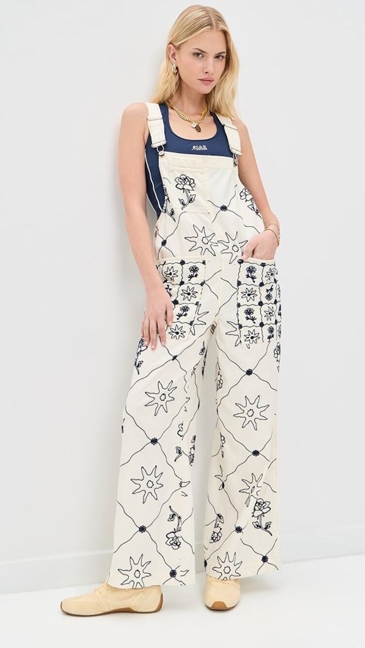 Free People Rising Sun Overalls, NWT, Size XL